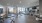 roomy fitness center with recessed lighting throughout